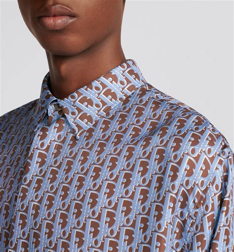 dior silk shirt oblique|Dior Oblique Shirt Blue Organic Silk Twill.